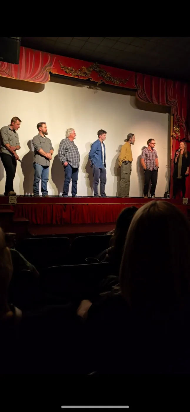 The cast lined up on stage at Pierre's Theatre in Victor, Idaho